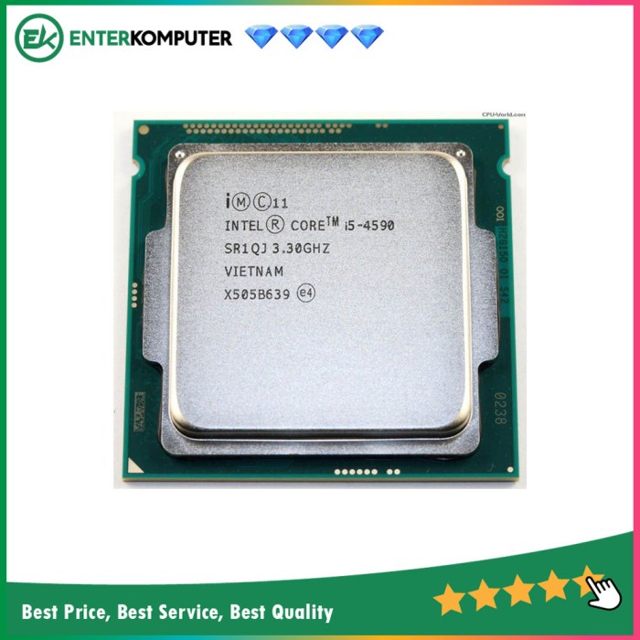 Processor Intel Core i5-4590 3.3Ghz - Cache 6MB [Tray] Socket LGA 1150 - Haswell Refresh Series