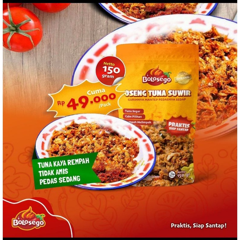

TUNA SUIR PEDAS - 150 GRAM - BUMBU NENDANG TIDAK AMIS - BOLOSEGO