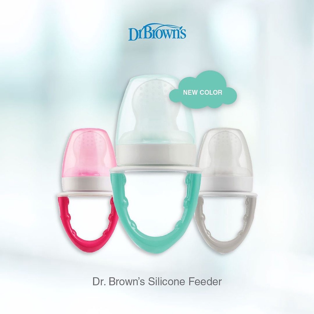 DR BROWNS FRESH FIRST SILICONE FEEDER 4M+ - GREY