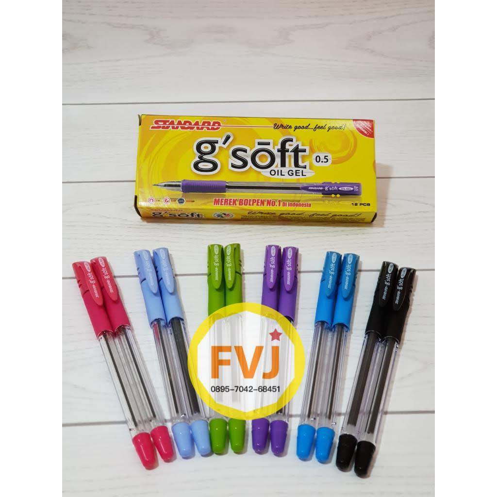 

1 Lusin Bolpen Hitam G-SOFT 0.5mm - Murah dan Berkualitas