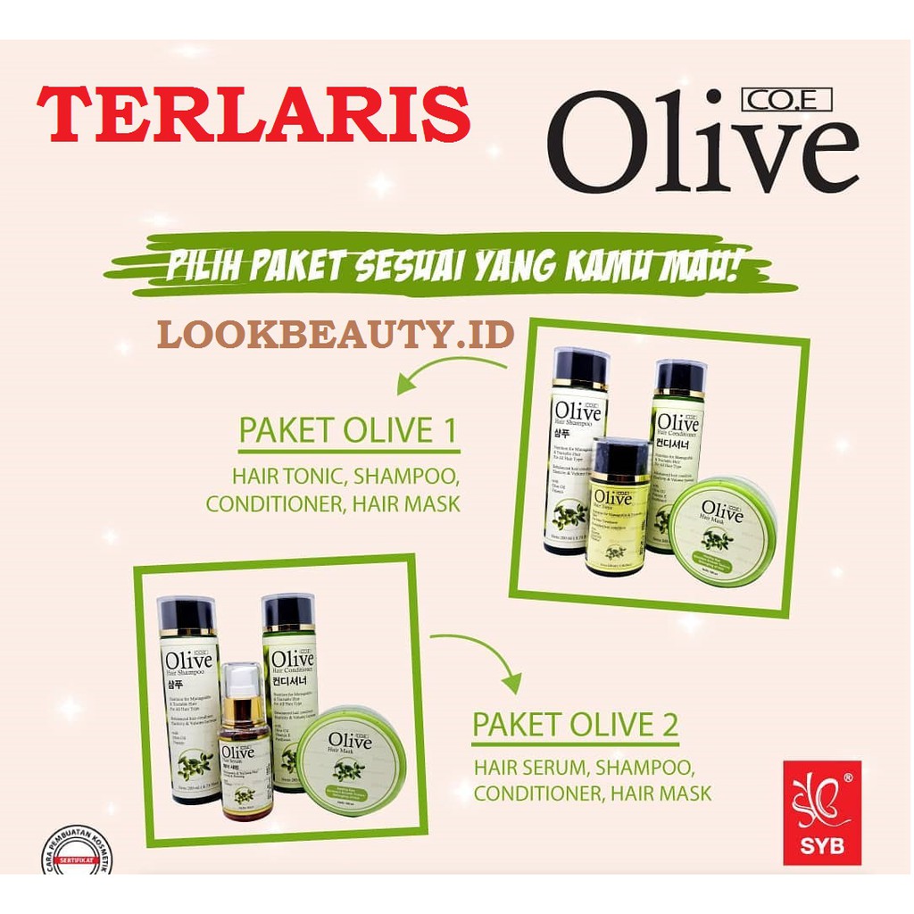 OLIVE PAKET SYB COE - OLIVE SAMPO- OLIVE CONDI-OLIVE TONIC- OLIVE HAIR MASK- OLIVE HAIR SERUM - BPOM