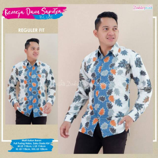 Kemeja Daun Saputra Batik Lengan Panjang