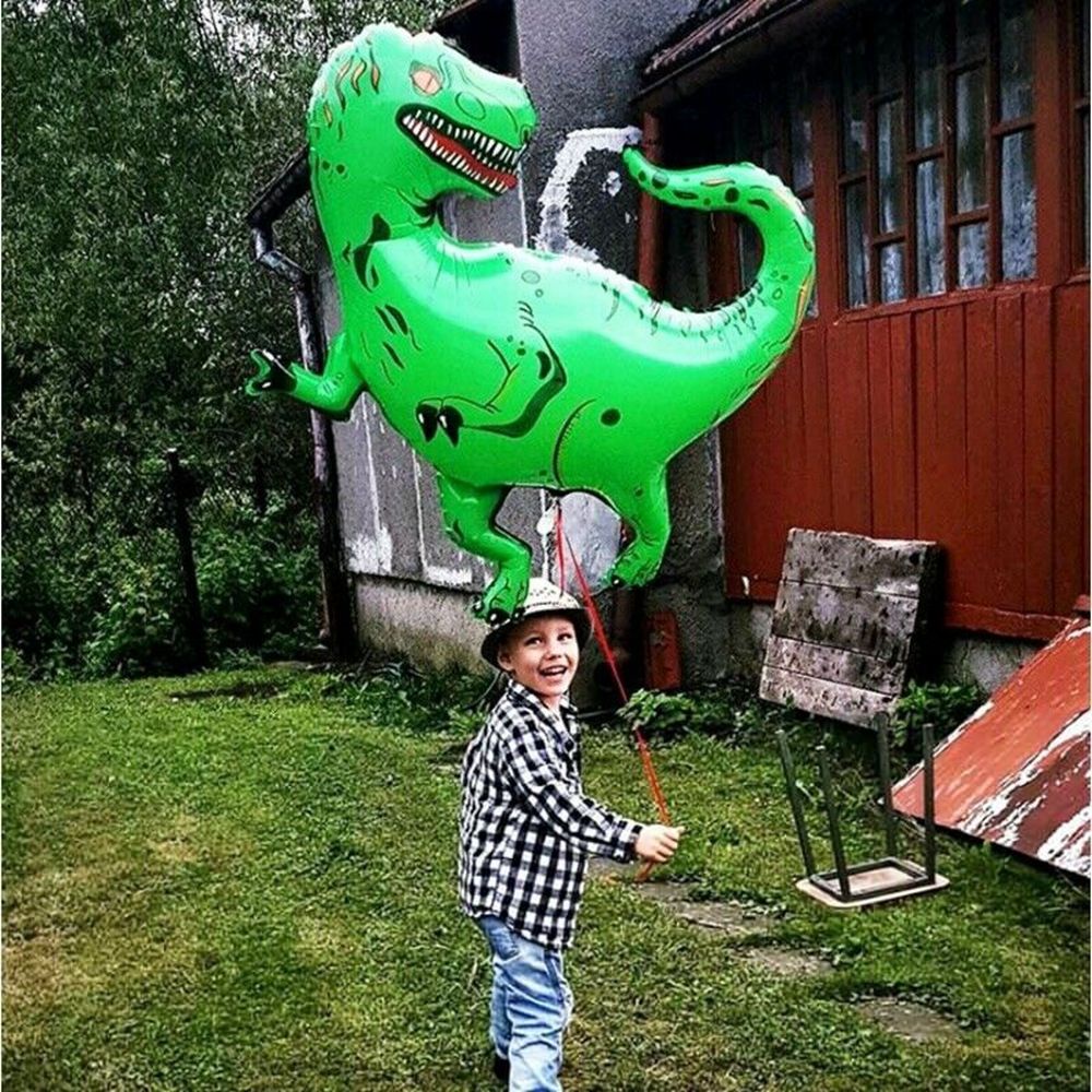 Balon Bentuk Dinosaurus 4d Bahan Aluminum Foil Untuk Dekorasi Pesta Ulang Tahun Anak