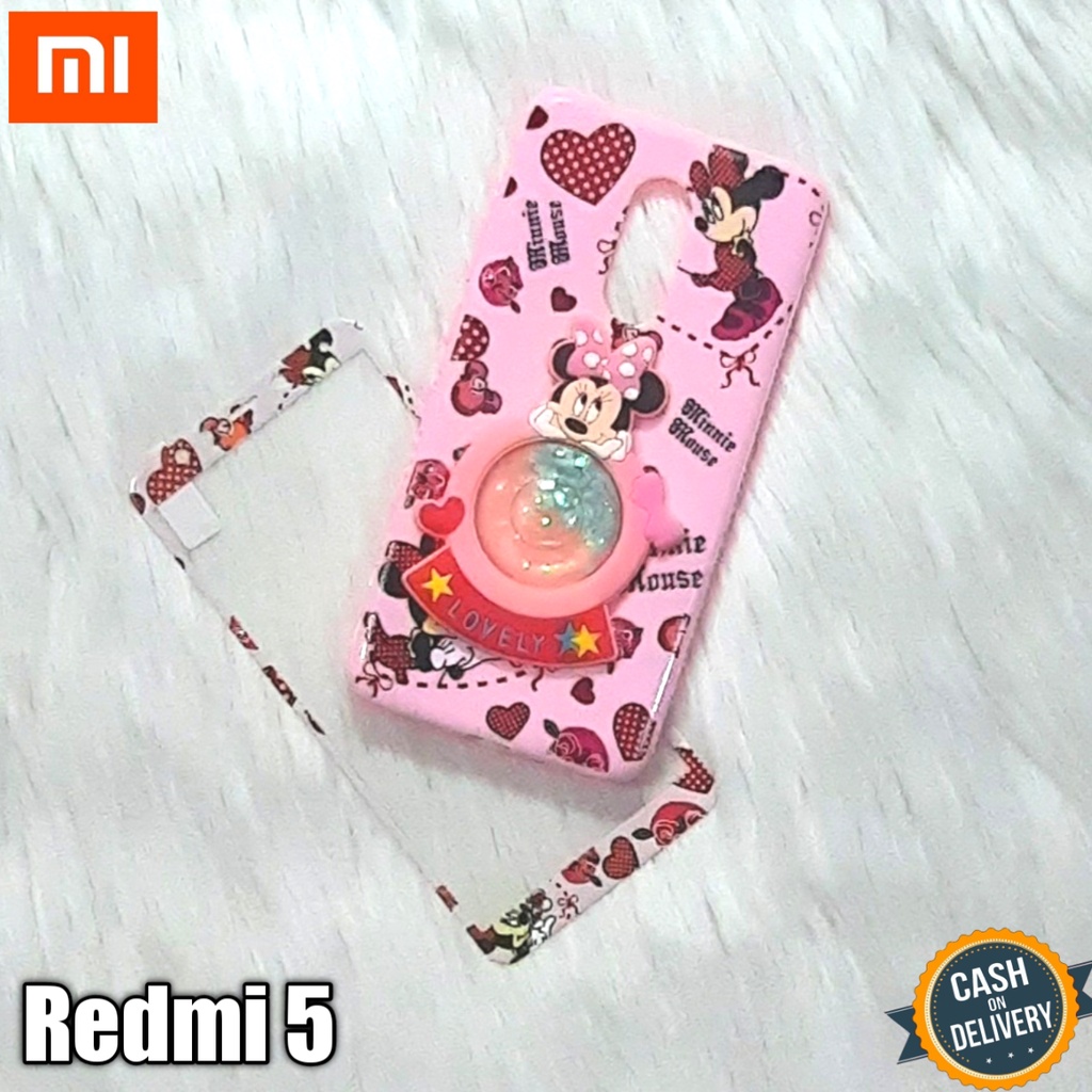 Case Hp Xiaomi Redmi 5 Softcase 360 Water Timbul + Tempered Glass