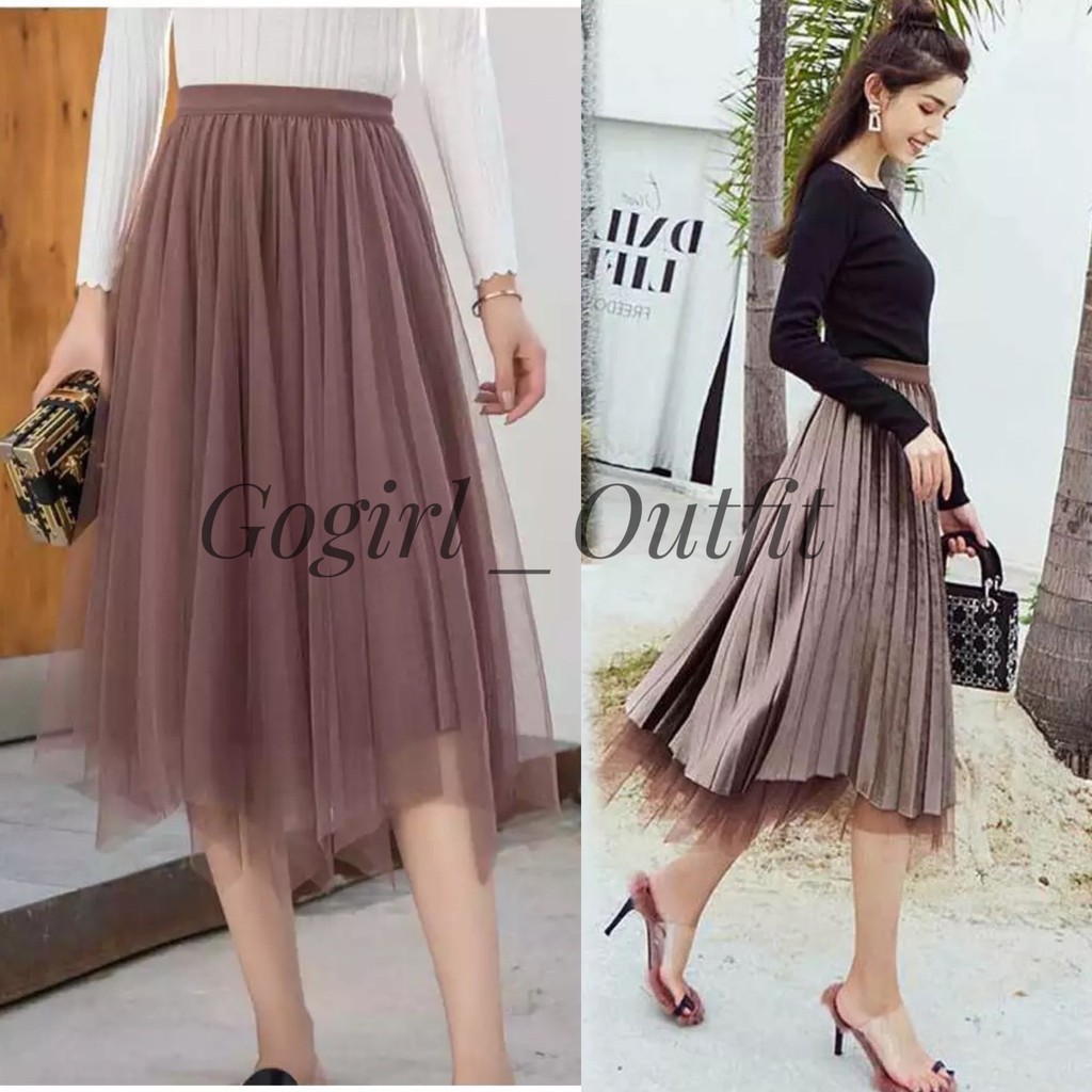 MIDI TUTU SKIRT IMORT / ROK MIDI TUTU DUA SISI / ROK TUTU 7/8 BOLAK BALIK IMPORT-1