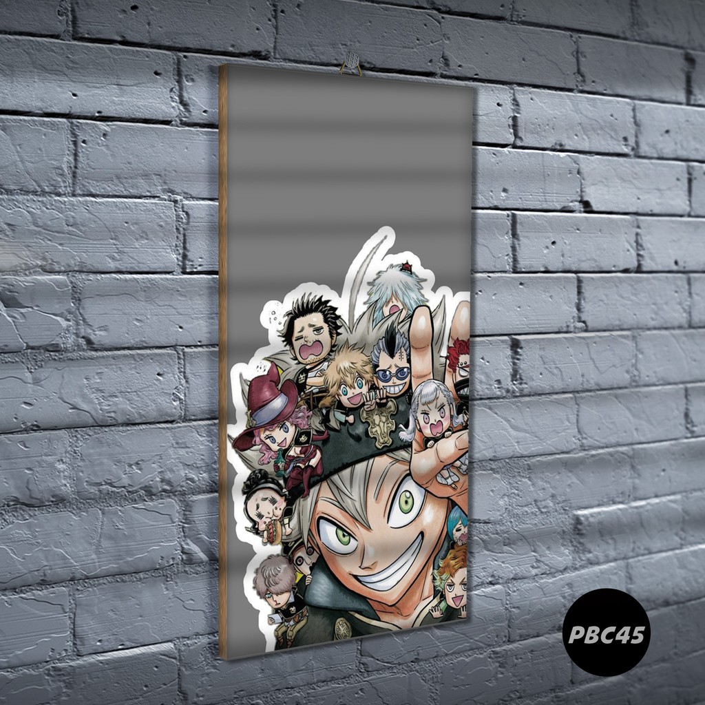 Poster Kayu Black clover /Dekorasi Kamar / Anime /Art / Poster Keren / Poster minimalis/ PBC-PBC45