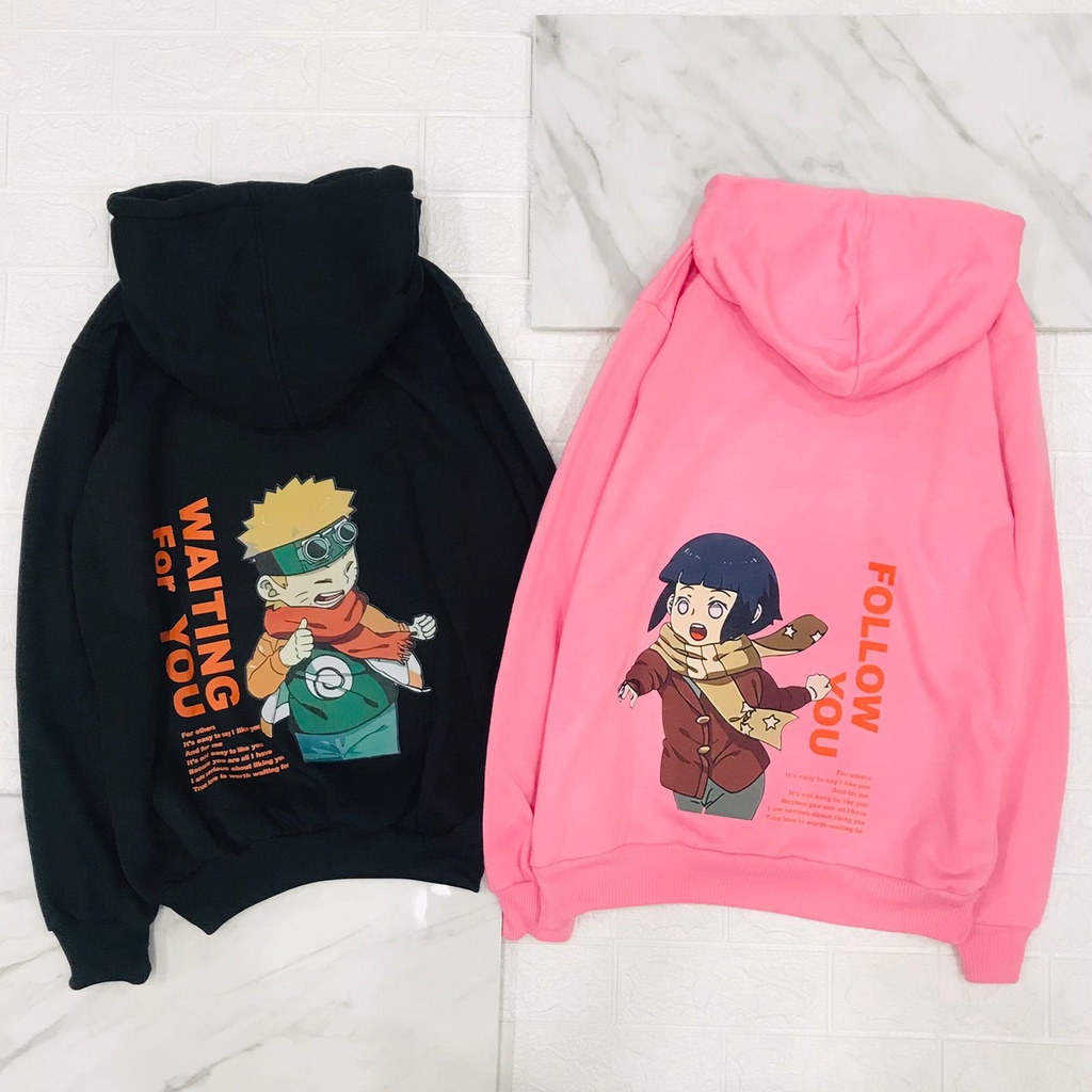 Hoodie Naruto x Hinata Couple Anime Manga Premium Unisex