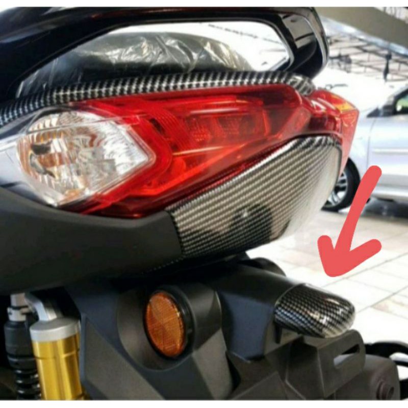 Cover tutup lampu belakang plat nomor carbon New Nmax 2020 2021 Aerox 155 Nemo