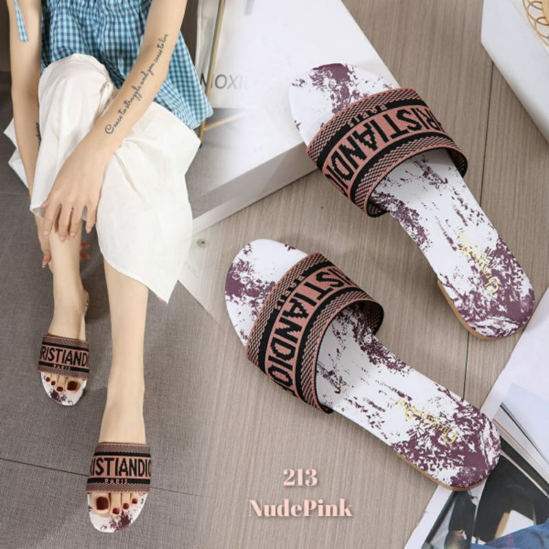 SANDAL WANITA NEW ARRIVAL SLIPPER SLOP FLAT KODE.213/218