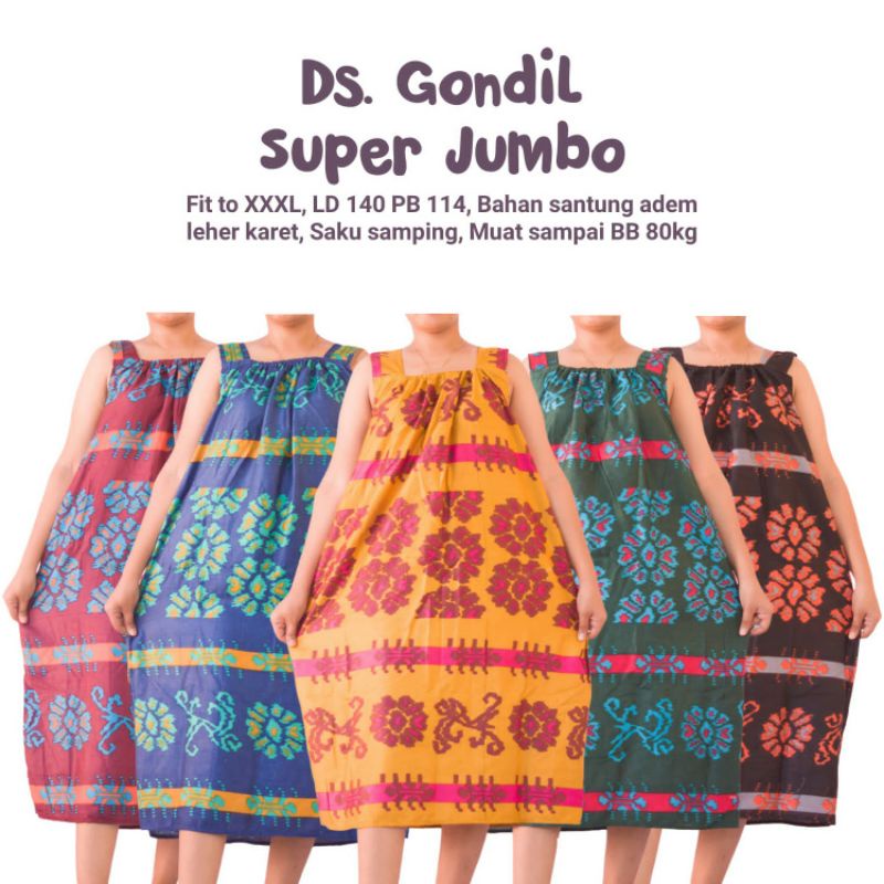 Daster gondil Super Jumbo Ld 140/Daster kutung/daster Jumbo