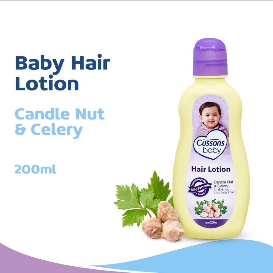 Cussons Baby Hair Lotion 200ml / Celery - Almond Oil - Coconut Oil