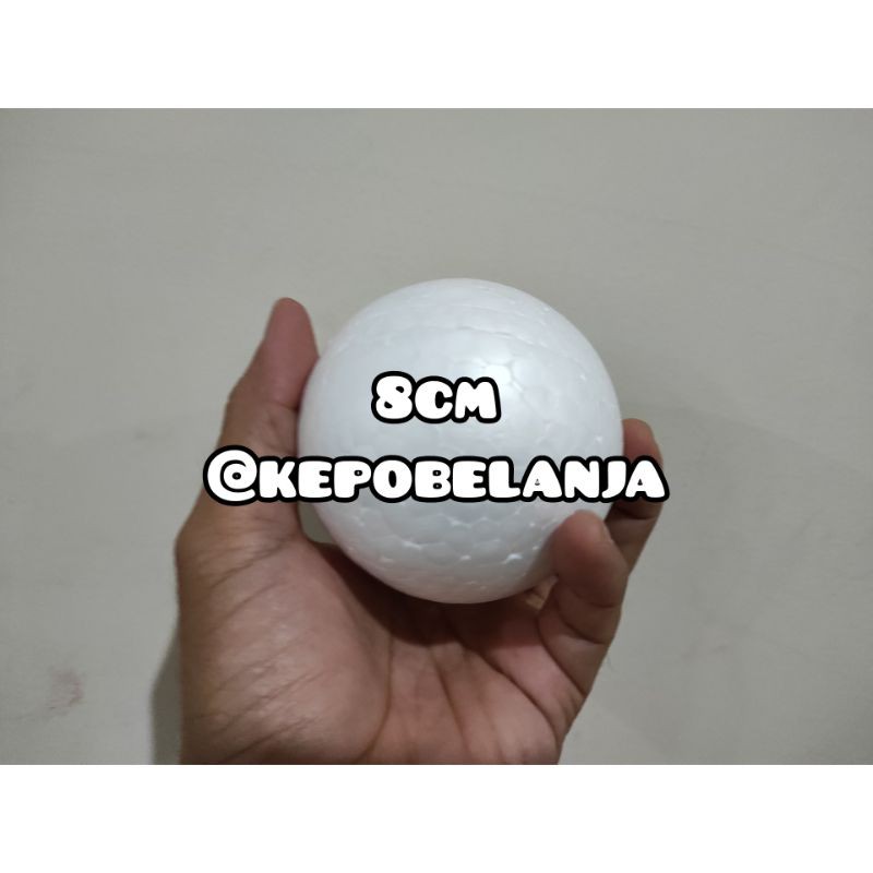 Jual TERMURAH Bola Gabus Bulat 8cm Diameter Styrofoam 8 Cm Untuk Planet ...