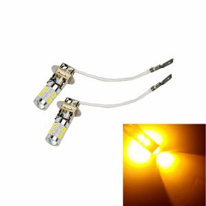 Lampu Foglamp H3 LED 10 Titik Lensa Projector Kuning Termurah