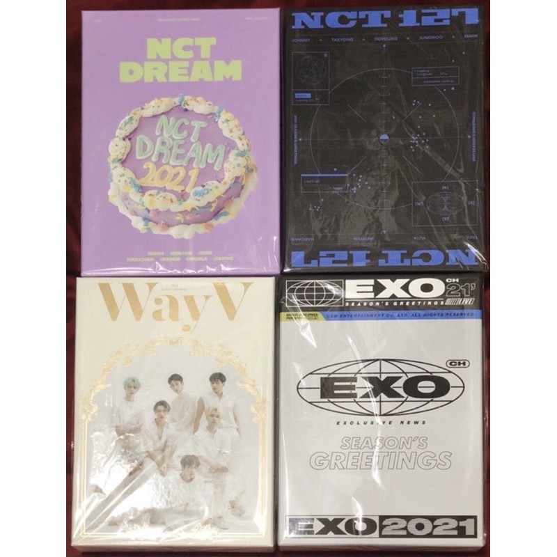 NCT 127 & EXO BENEFIT KTOWN4U Season's Greeting 2021 Fullset Ready Stock