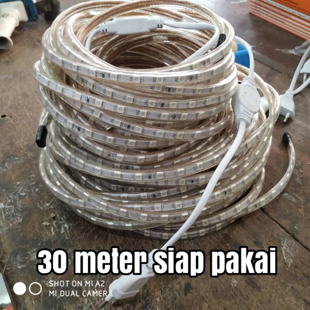  lampu  hias  plafon  led strip 30 meter lampu  selang plus 