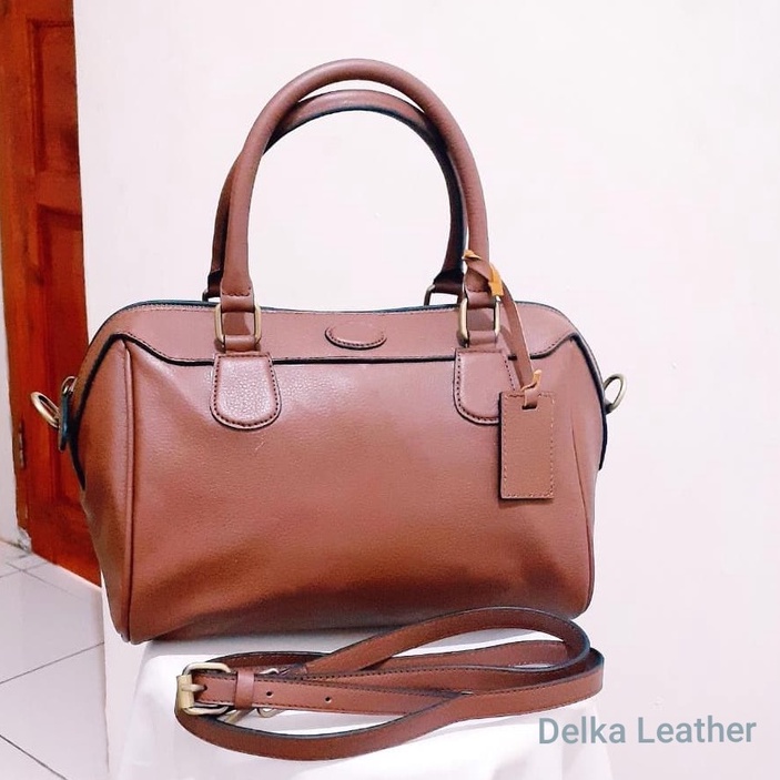 Tas Kulit Asli DL882 Wanita/ Tas Papirut Asli Kulit Sapi Garut 100% Original/ Tas Kulit Selempang & 