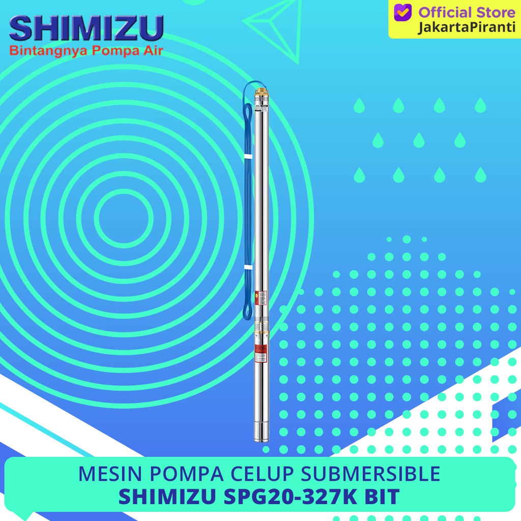 Mesin Pompa Air Submersible Satelit 1 HP Shimizu SPG20-327K BIT - Shimizu SPG20 327 K BIT