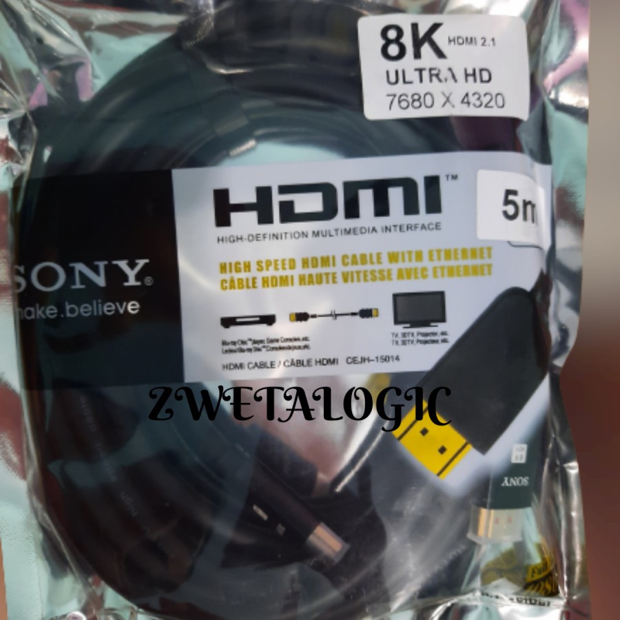 HdTV Sony Cable versi 2.1 8k 5Meter-kabel hDTV sony high quality