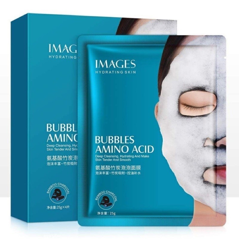 IMAGES BUBBLE AMINO ACID MASK FOAM MENGECILKAN PORI