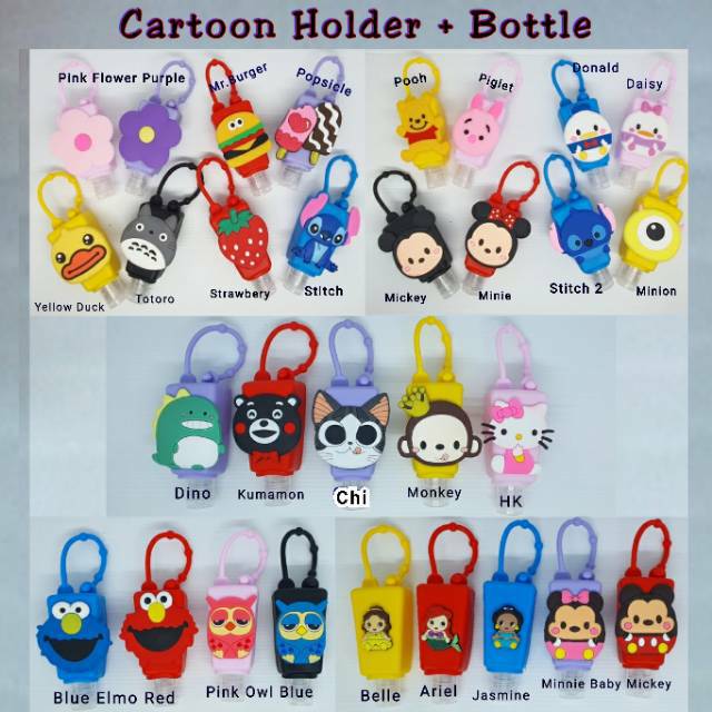 Holder Cartoon &amp; Botol Kosong Hand Sanitizer