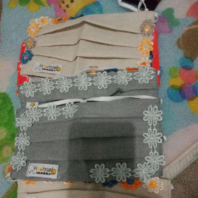 Masker Yuahijab Renda Import Ada Tempat Tisu