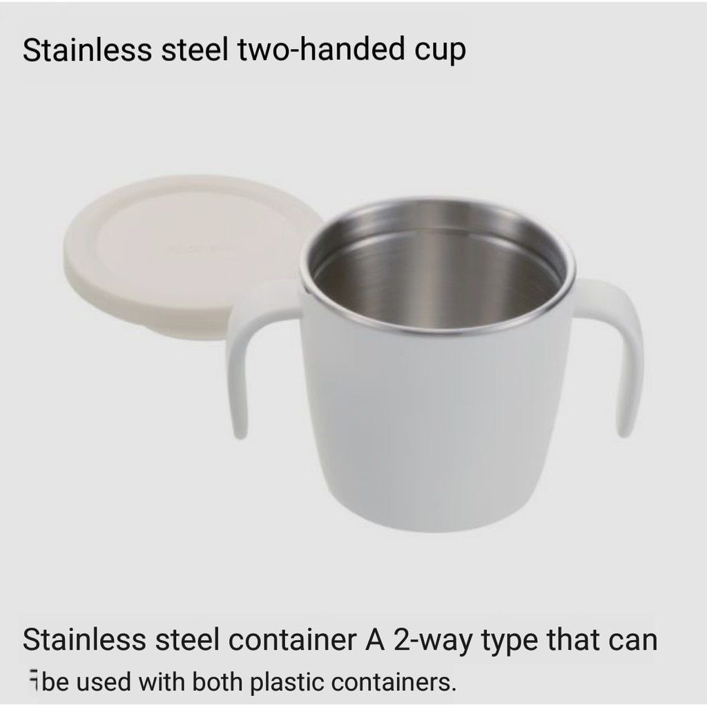 Castle - Richell TLI Stainless Steel Feeding Set - Tempat Makan Anak Bahan Stainless