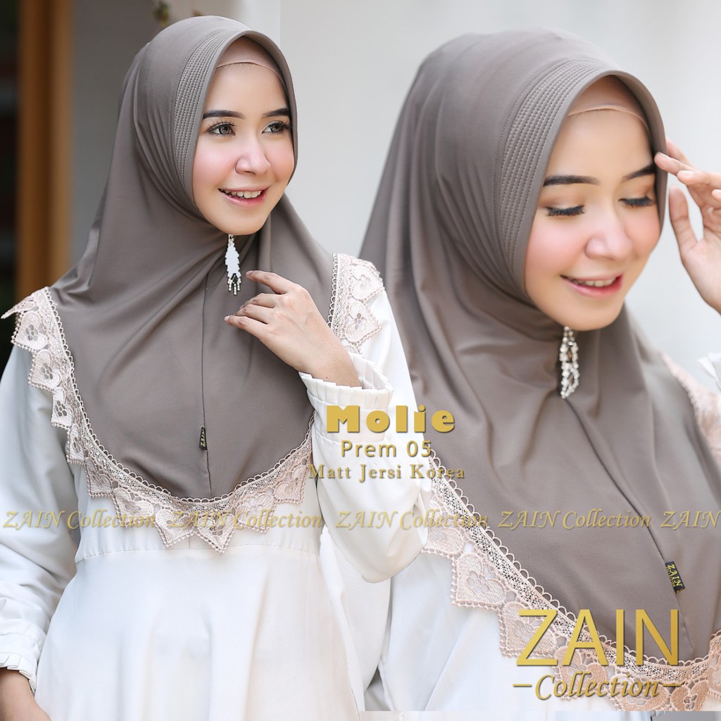 ZAIN COLLECTION TERBARU TERLARIS!! HIJAB INSTAN MINI BEST SELLER MOLIE PREM ORIGINAL VARIASI RENDA-2