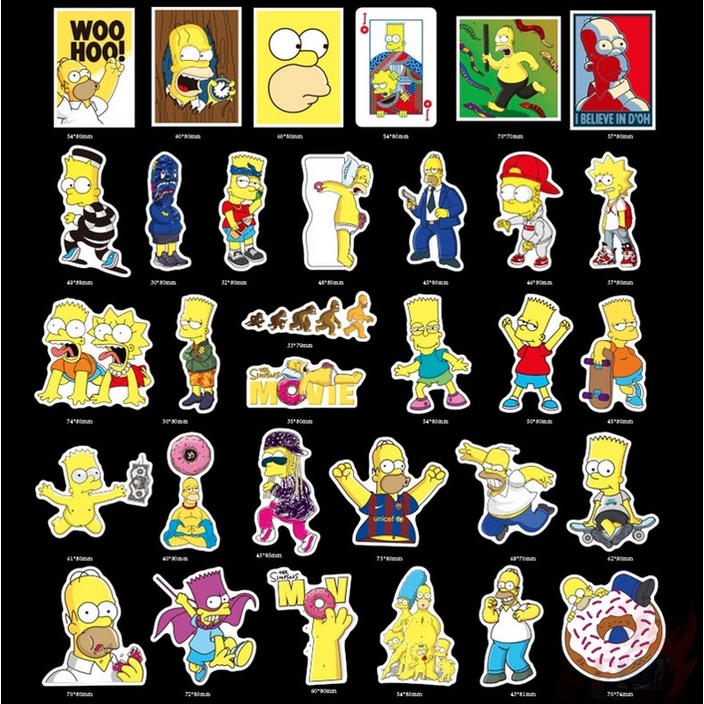 A136 STICKER 10PCS (THE SIMPSONS) anti air notebook scrapbook label tempel motif kartun superhero super hero unik lucu atk alat tulis kantor murah viral termurah kartun komputer leptop handphone hp smartphone koper laptop tembok kulkas disney anime