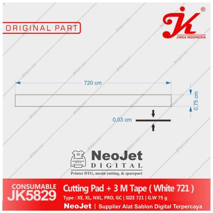 

JK5829 CUTTING PAD DOUBLE TAPE 3M TATAKAN PISAU JINKA 721 NOJ-616