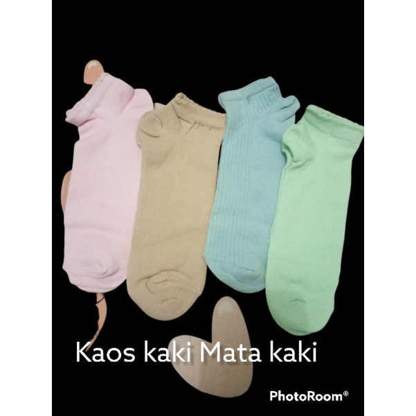 Kaos Kaki Wanita Motif Dan Polos Pendek Murah Semata Kaki Engkle 3 Pasang