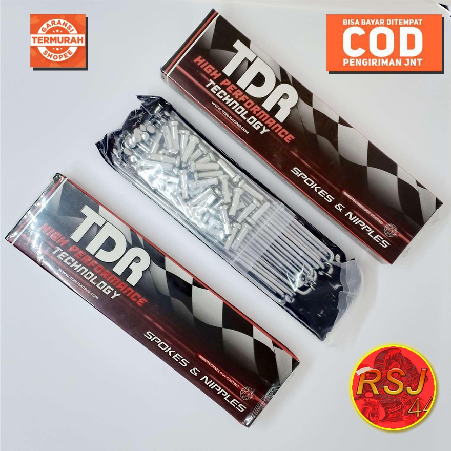 Jari Jari Ruji TDR Warna Chrome Ukuran 130 & 164 Untuk Matic Honda Velg Ring 17 - 2pcs