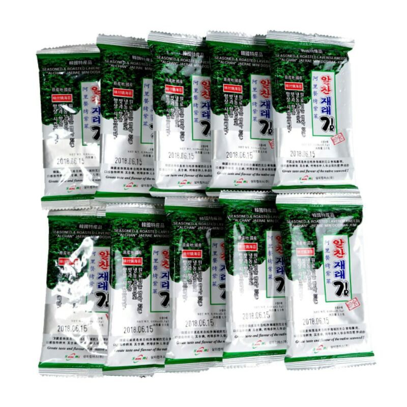 

Alchan Seasoned & Roasted Laver /Mini Dosirak Gim 25gr(2,5gr@10pc)