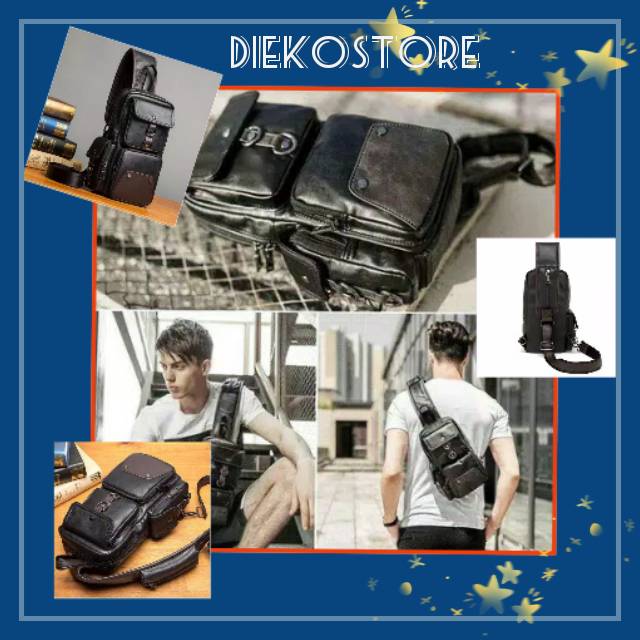 DIEKO STORE-TAS PRIA TAS SELEMPANG PRIA  SLING BAG PRIA (GALAXY)