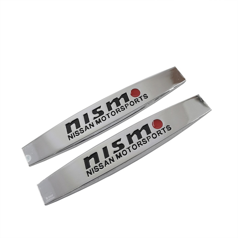 2pcs Stiker Emblem Logo Nissan NISMO Bahan Metal Untuk Dekorasi Mobil Nissan