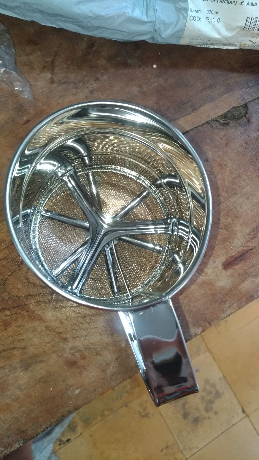 (2fire) Cangkir Ayakan Tepung/icing/gula Bahan Stainless Steel