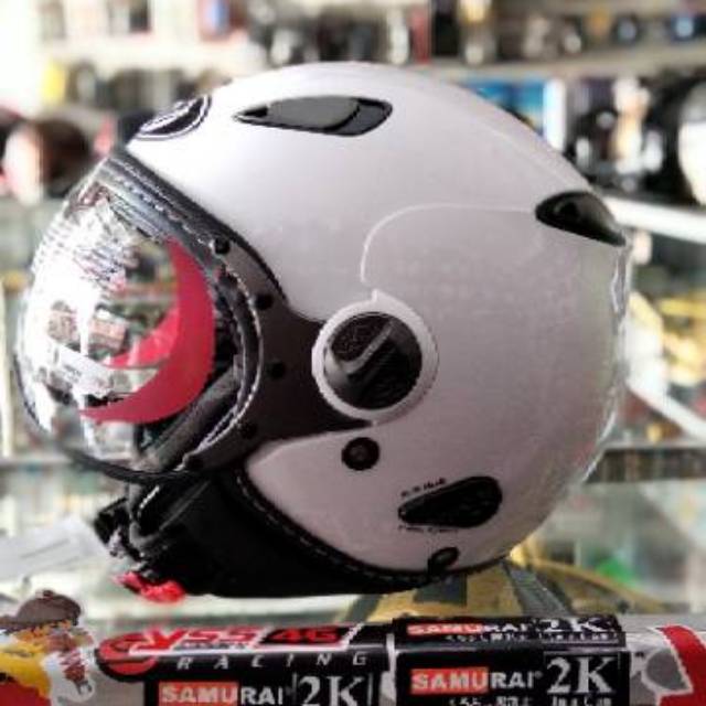 Helm kyt Elsico polos putih/half face