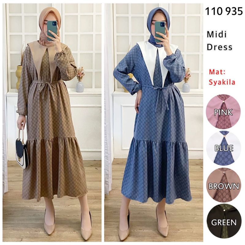 Midi Dress gucci/ dress kekinian