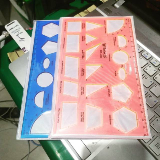 

Penggaris matematika Bentuk BUTTERFLY 785 (BT-785)