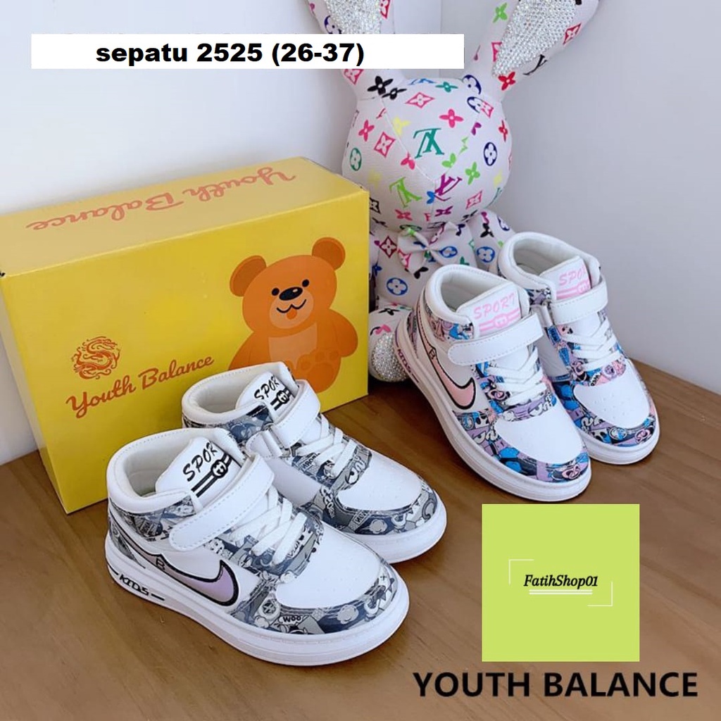 SEPATU  ANAK CEWEK  Youth balance 2525 (26-37). by youth balance import dengan kualitas terbaik sehingga nyaman di pakai dan tahan lama || COD ||