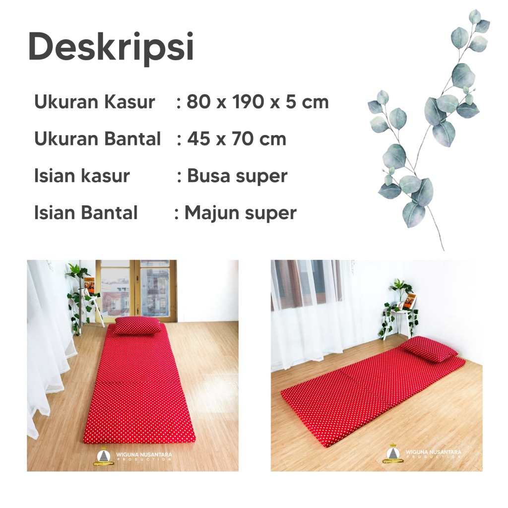 Kasur Lipat Busa Super Free Bantal 80 X 5 CM