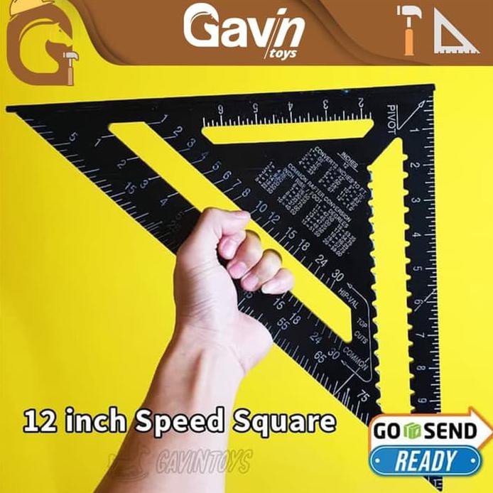 

ASTADEWI_FASHION JUAL SPEED SQUARE 12 INCH BESAR 30CM PENGGARIS SEGITIGA WOODWORKING TUKANG