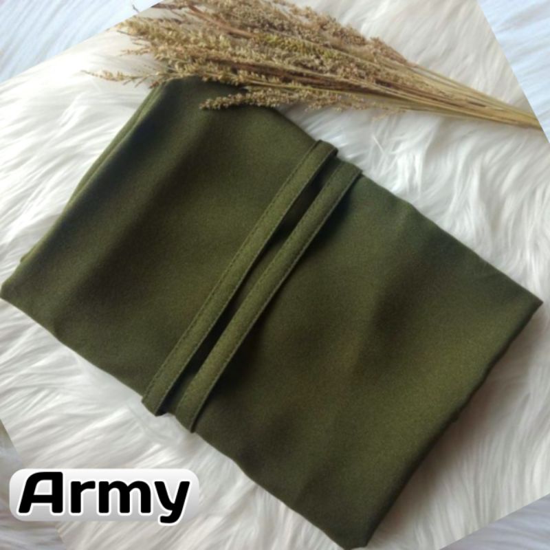 BERGO JUMBO NON PED ANTEM XL / JILBAB HIJAB SYARI JUMBO WOLFIS-Army
