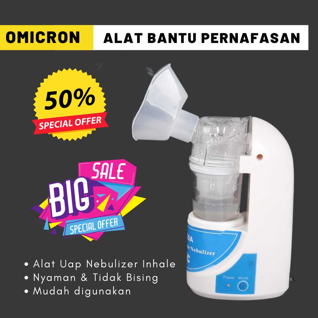 Alat Uap Nebulizer Inhale Inhaler Inhalasi Hidung Bayi, Anak, Dewasa, Lansia Portable Alat Bantu Uap Terapi Pernafasan untuk Asma Asthma Respiratory Vapor