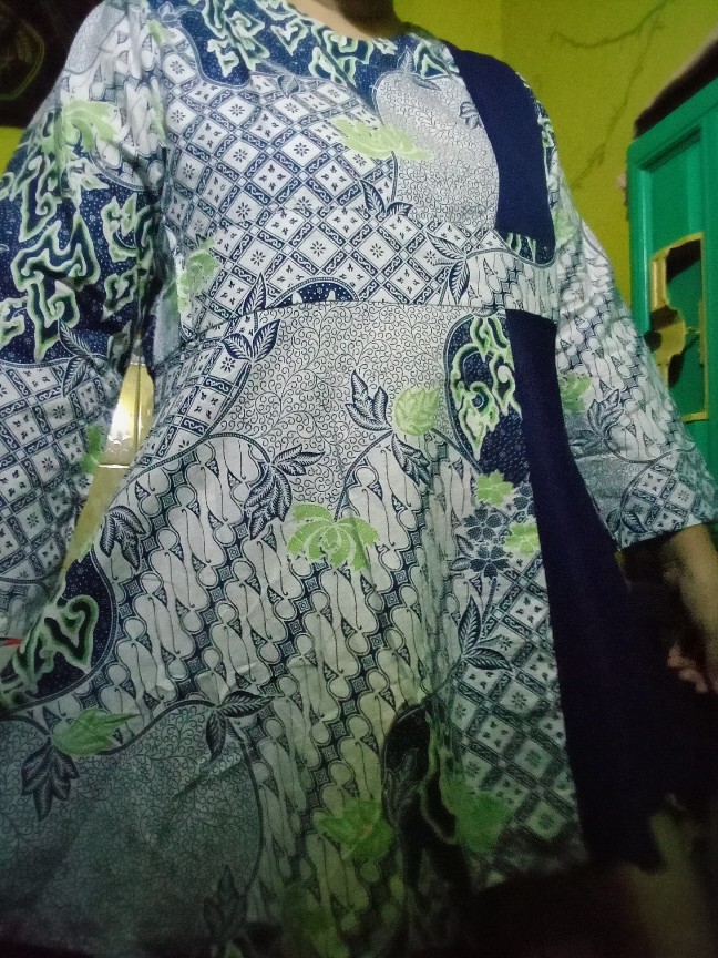 Tey-17 Batik Wanita Asj Sa Hrb026 Kenongo Kemeja Tosca Pendek