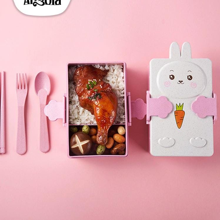 LUNCH BOX KOTAK TEMPAT MAKAN BEKAL MODEL ANIMAL RANTANG PERALATAN