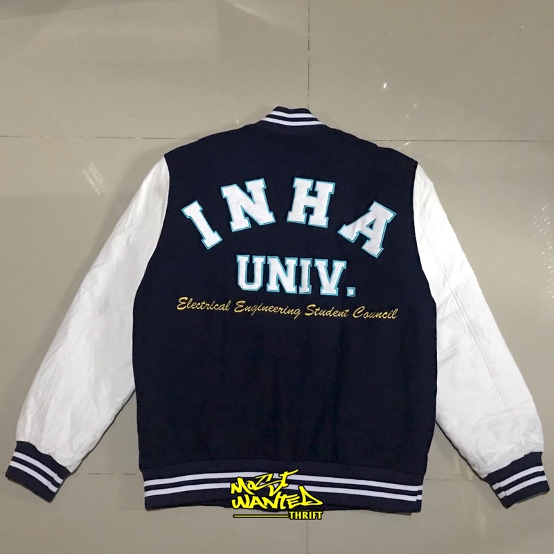 Varsity Inha Univ Leather Korea