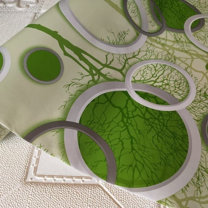 Wallpaper Dinding Motif Polkadot Hijau Ukuran Panjang 10Meter x Lebar 45Cm0