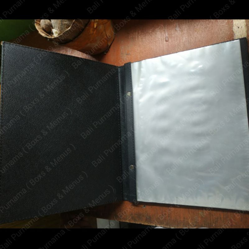 

COVER MENU A4 RESTO VILLA COFFE CAFFE WARNA HITAM FULL KULIT ISI BAUT DAN PLASTIK