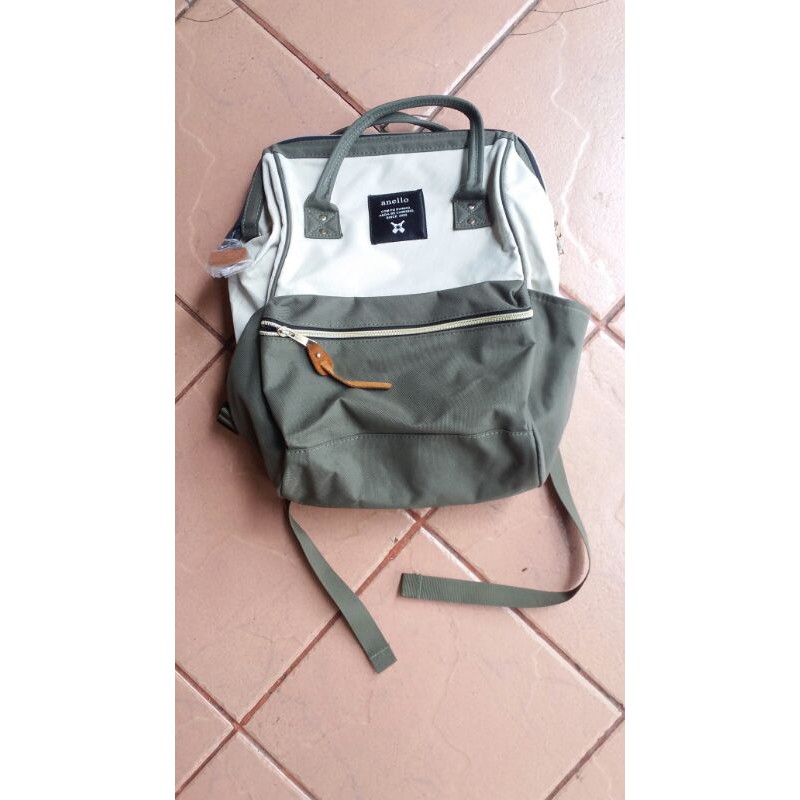 NEW / BARU TAS ANELLO BAG HIJAU ARMY / TAS SEKOLAH KERJA / TAS DIAPER