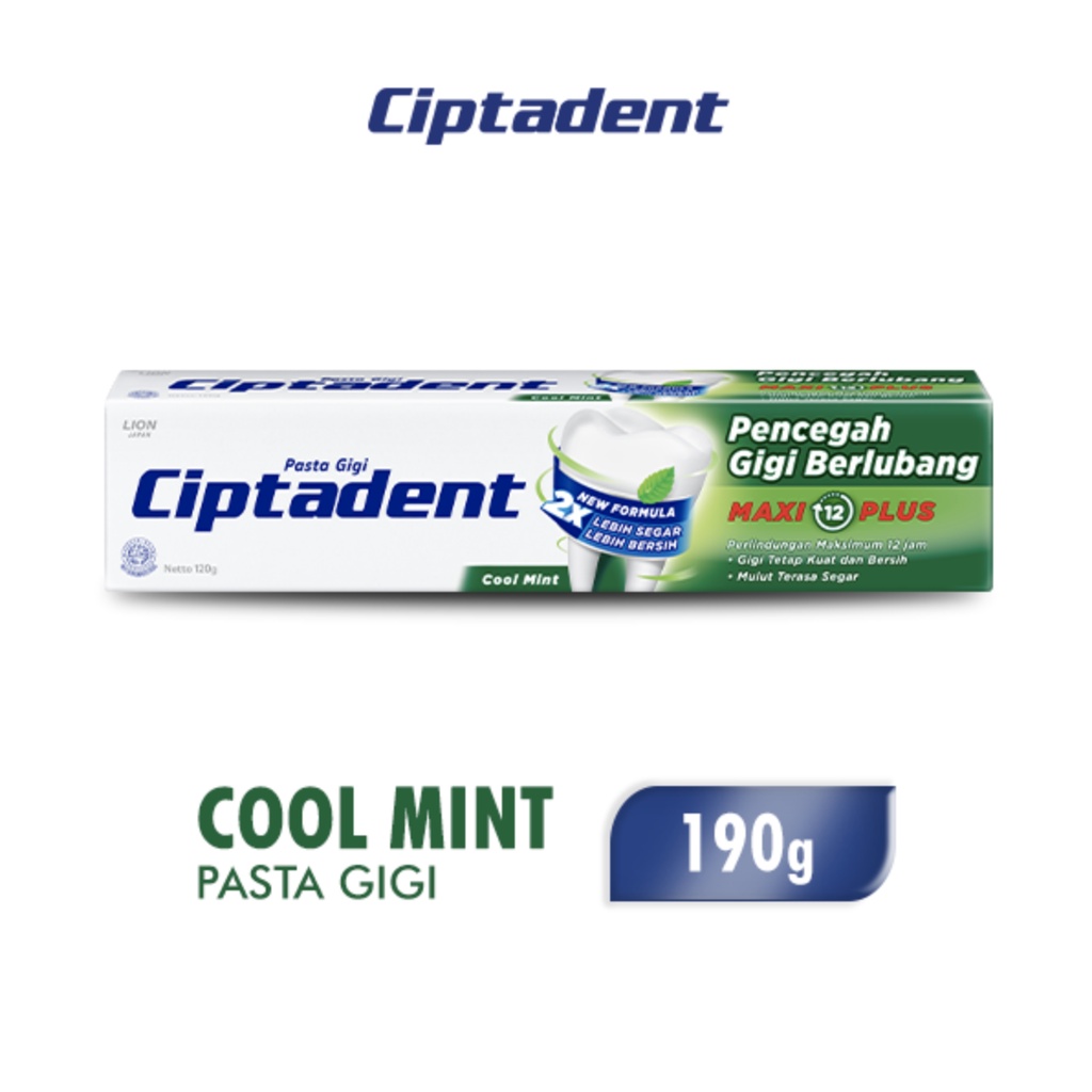 Foto Ciptadent Pasta Gigi Maxi 12 Cool Mint Tube 190 gr